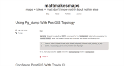Desktop Screenshot of mattmakesmaps.com